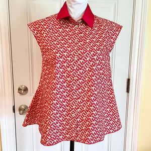 Jil Sander Navy Sleeveless Button Down